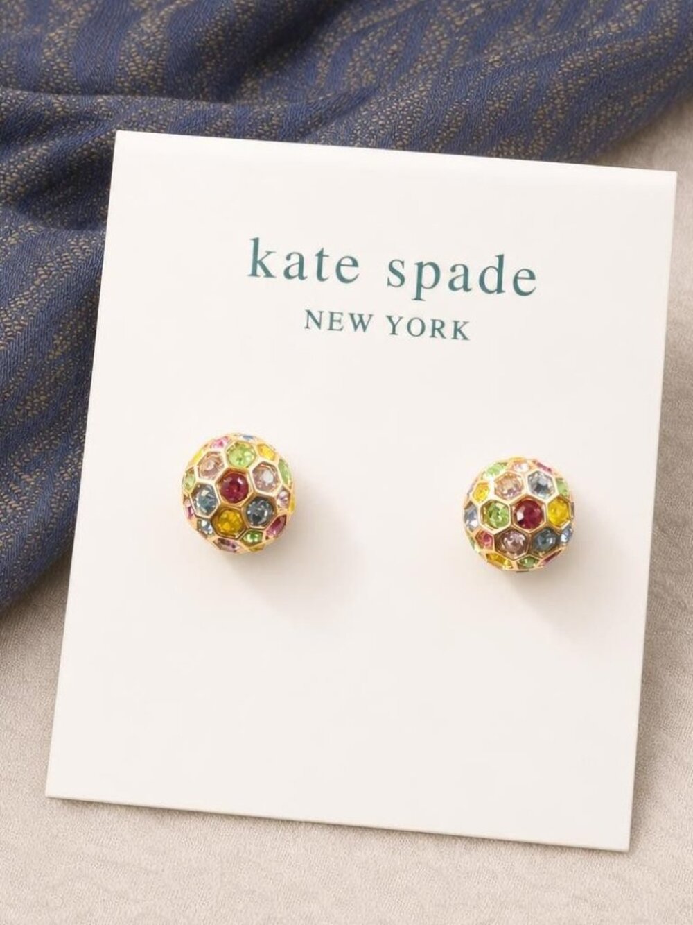 Kate Spade On The Ball Sphere Stud Earrings Gold